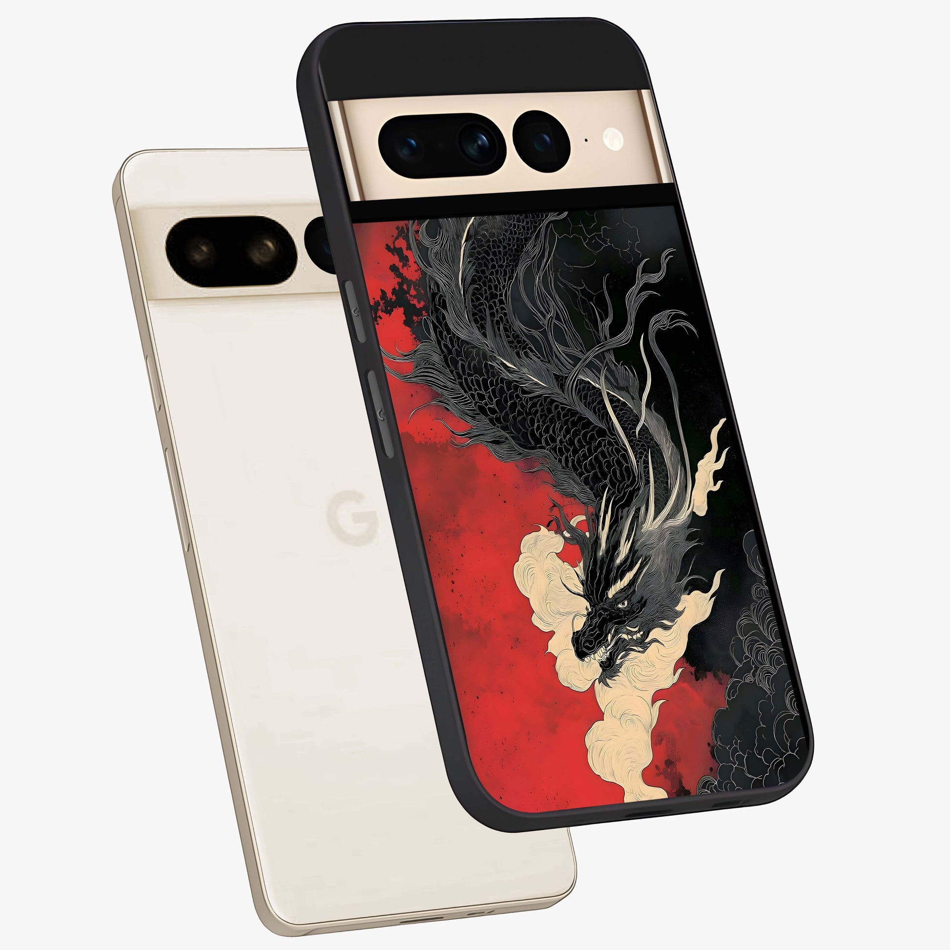 Shadow Dragon Fury Glass Case displayed in angled mockup highlighting powerful dragon illustration with dark fantasy aesthetic.