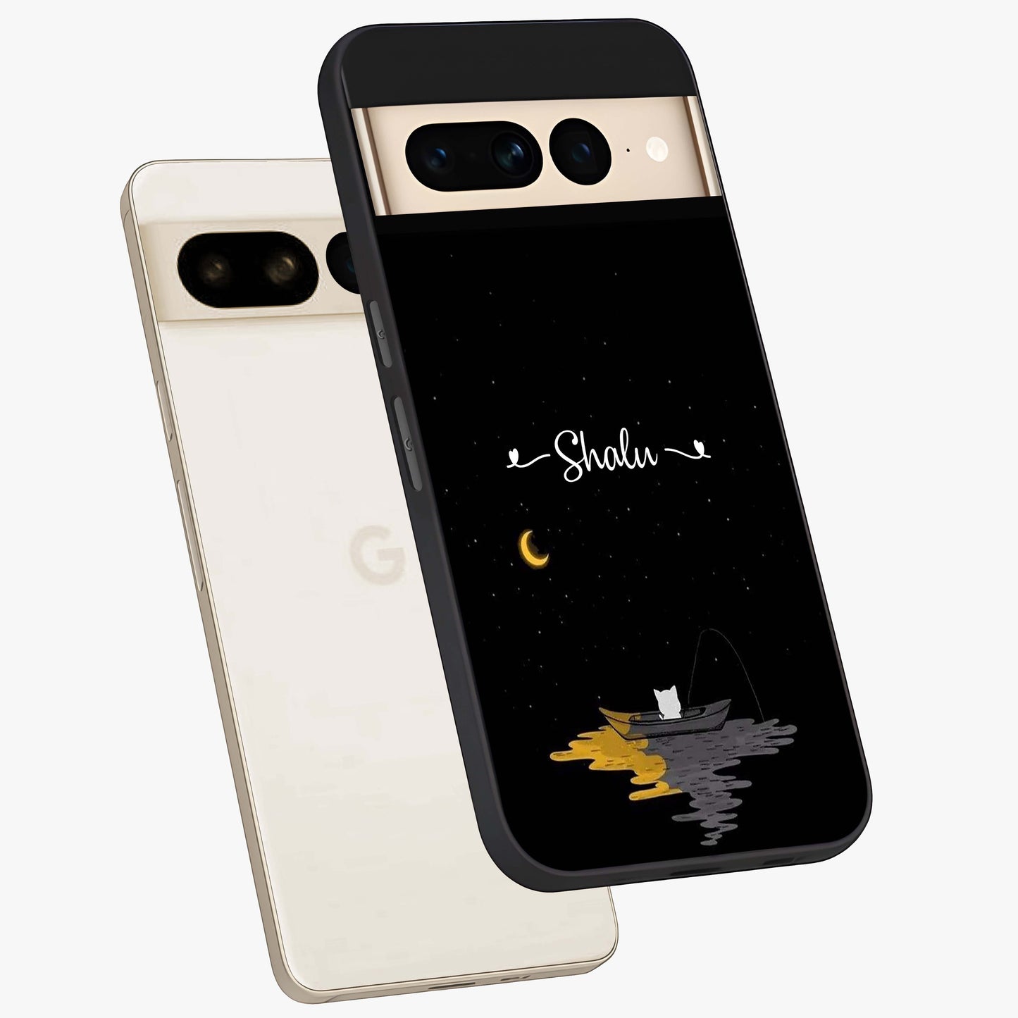 Silent Night Row Glass Case displayed in angled mockup highlighting peaceful evening design with dreamy night aesthetic.
