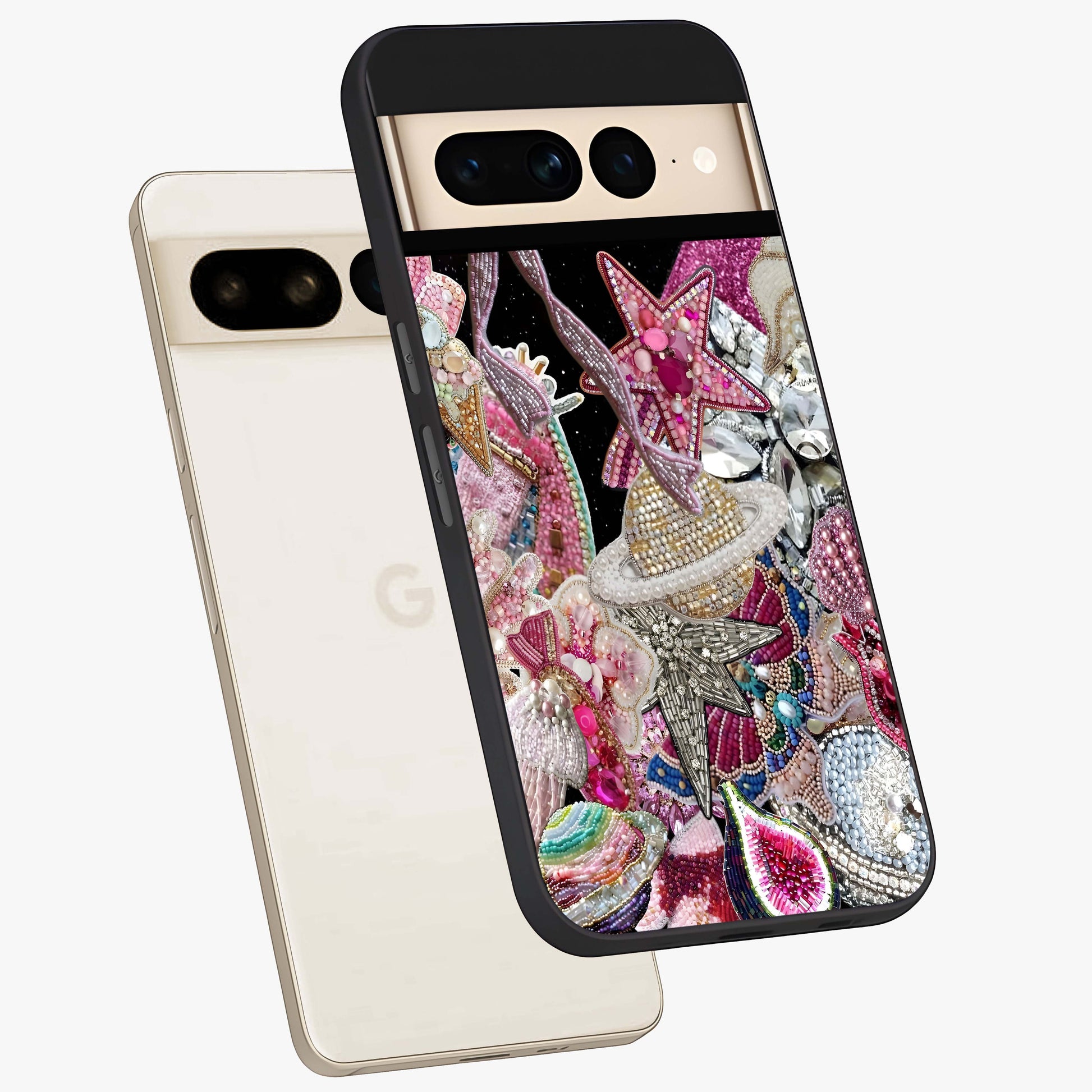 Starlit Jewel Dream Glass Case displayed in angled mockup highlighting glowing celestial jewel design with dreamy aesthetic.