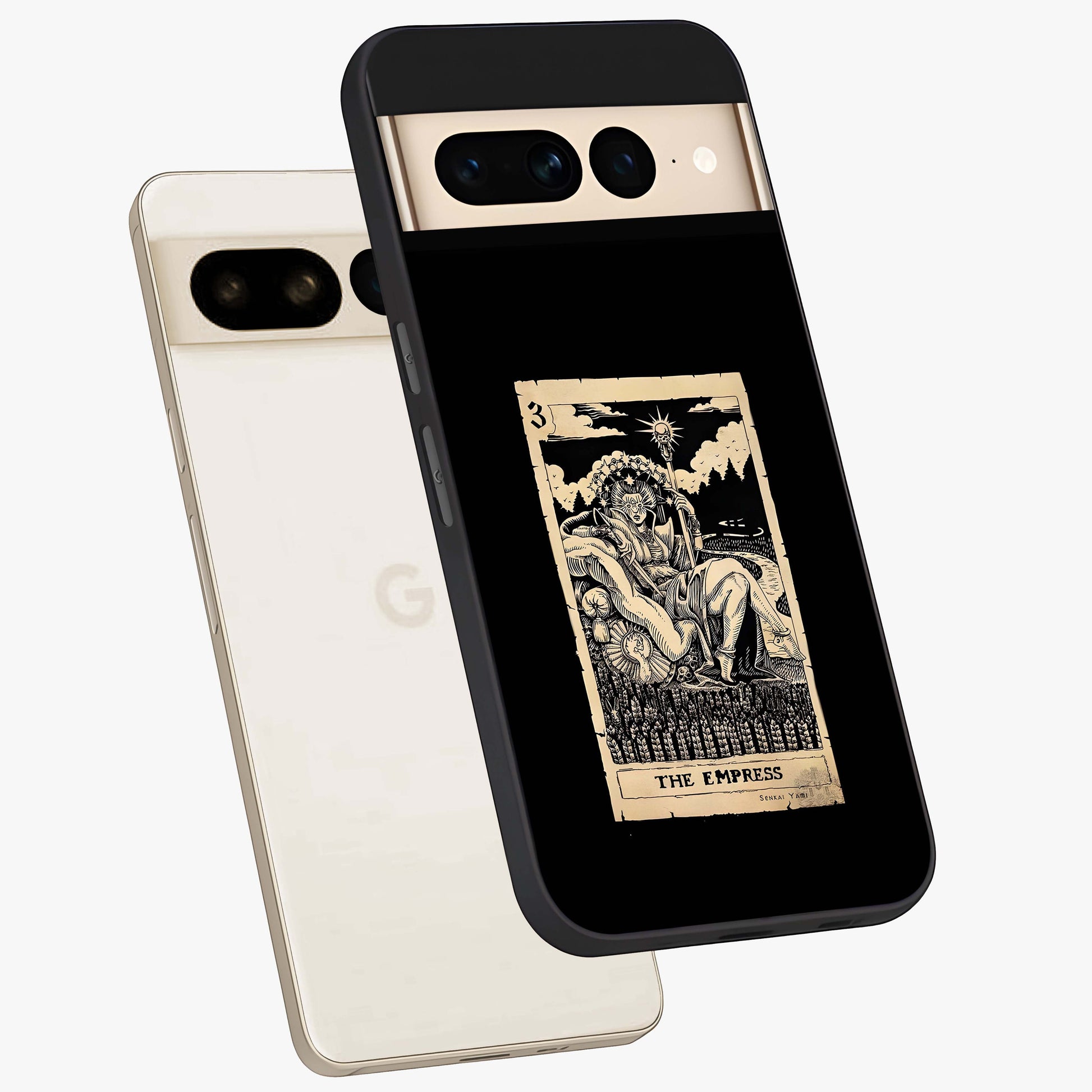 The Empress Glass Case displayed in angled mockup highlighting elegant royal design with majestic aesthetic style.