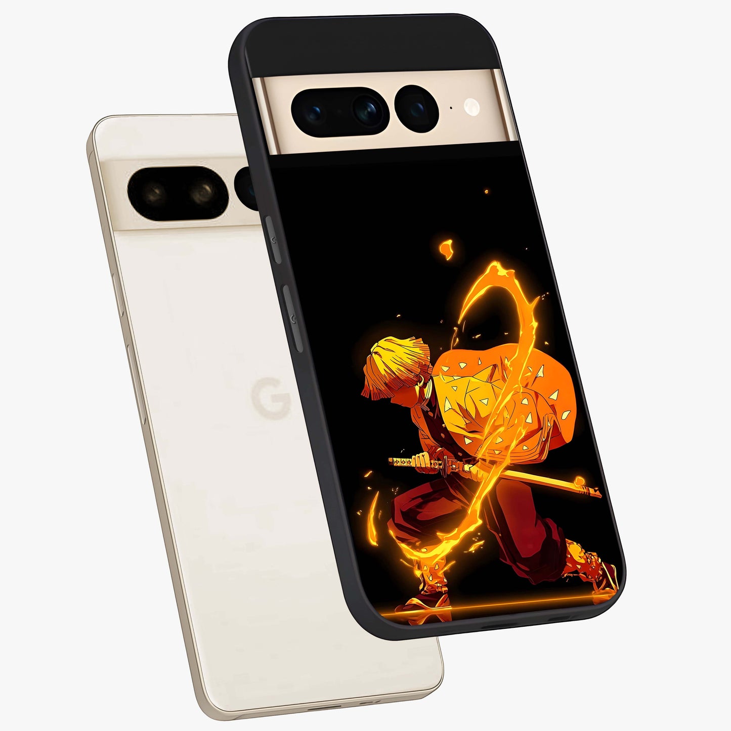 Thunder Flame Execution Glass Case displayed in angled mockup highlighting dramatic fire themed design with intense fantasy aesthetic.