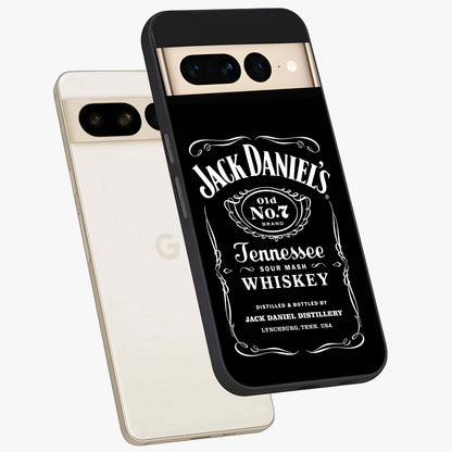 Vintage Whiskey Heritage Glass Case displayed in angled mockup highlighting retro beverage themed design with heritage aesthetic.