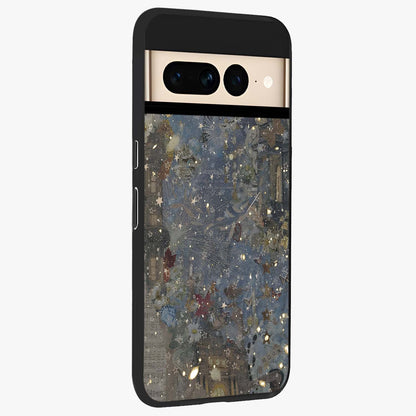 Aesthetic Astrolophia Glass Case upright view showcasing soft aesthetic theme with stylish modern look.