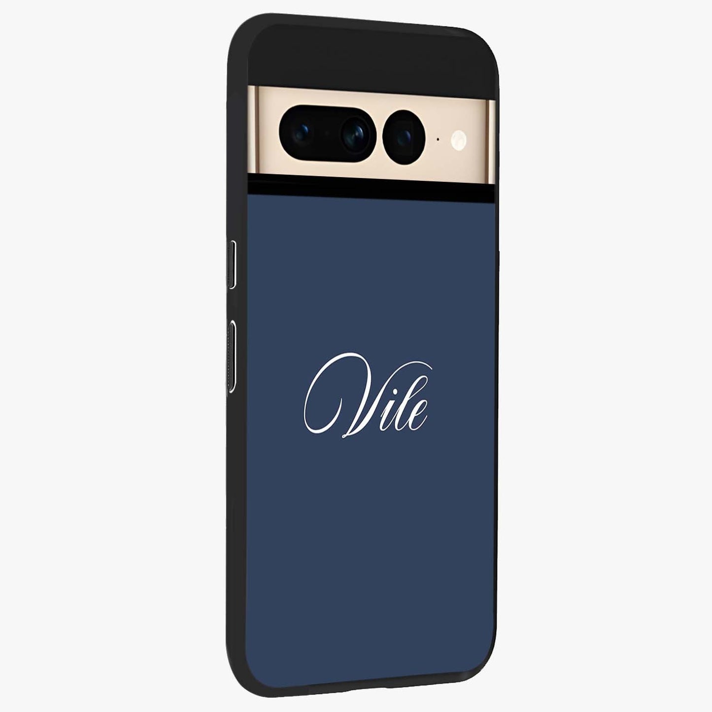 Blue Vintage Floral Pattern Glass Case displayed in angled mockup highlighting classic blue floral pattern and retro aesthetic design.