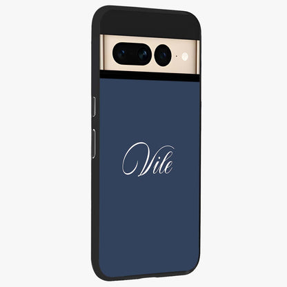 Blue Vintage Floral Pattern Glass Case displayed in angled mockup highlighting classic blue floral pattern and retro aesthetic design.