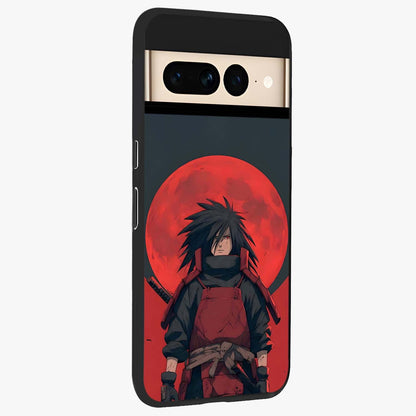 Crimson Moon Warlord Glass Case upright view showcasing powerful warlord artwork with dark celestial theme.