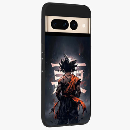 Dark Warrior In Rain Glass Case upright view showcasing powerful rainy battle scene with intense cinematic style.