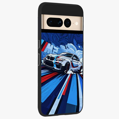 Drift Power Rush Glass Case upright view showcasing high speed racing artwork with bold automotive theme.