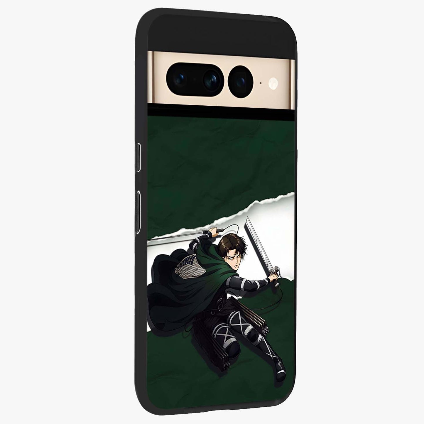 Emerald War Vanguard Glass Case upright view showcasing dramatic warrior artwork with bold fantasy theme.