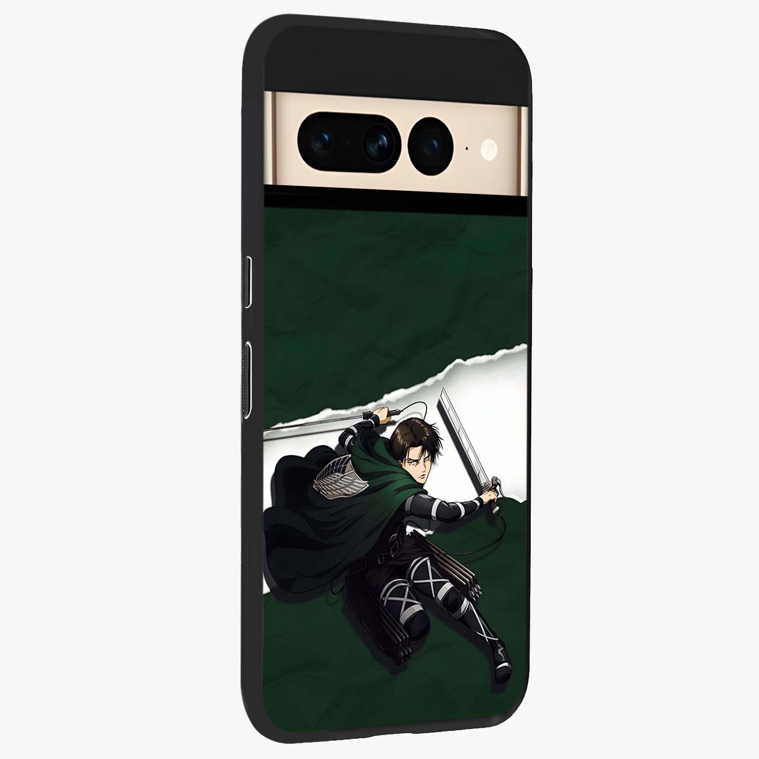Emerald War Vanguard Glass Case upright view showcasing dramatic warrior artwork with bold fantasy theme.