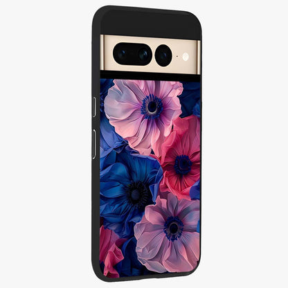 Flower Paper Art Pattern Glass Case upright view showcasing decorative paper floral artwork with creative craft style.