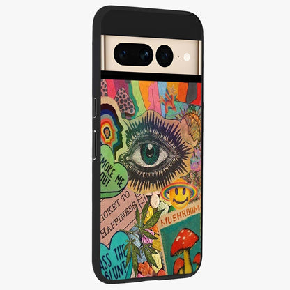Mystic Eye Wonderland Glass Case upright view showcasing symbolic eye artwork with mysterious fantasy theme.