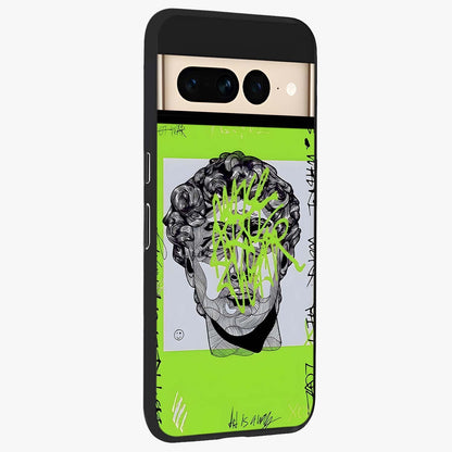 Neo Graffiti Rebellion Glass Case upright view showcasing colorful graffiti artwork with bold modern street style.