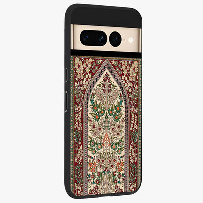 Persian Inspired Glass Case upright view showcasing decorative Persian artwork with rich heritage theme.