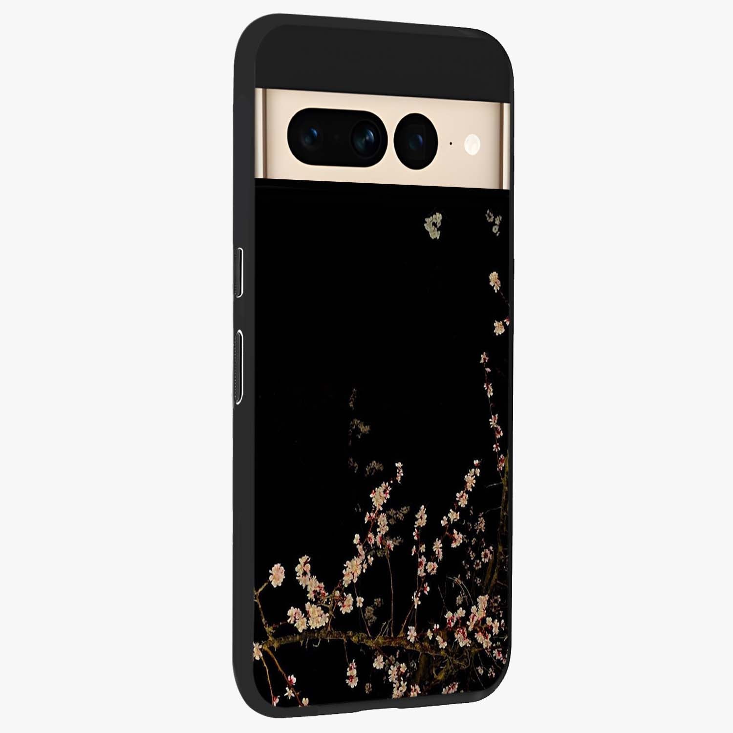 Petal Moon Light With Custom Name Glass Case upright view showcasing elegant floral moon artwork with personalized aesthetic.