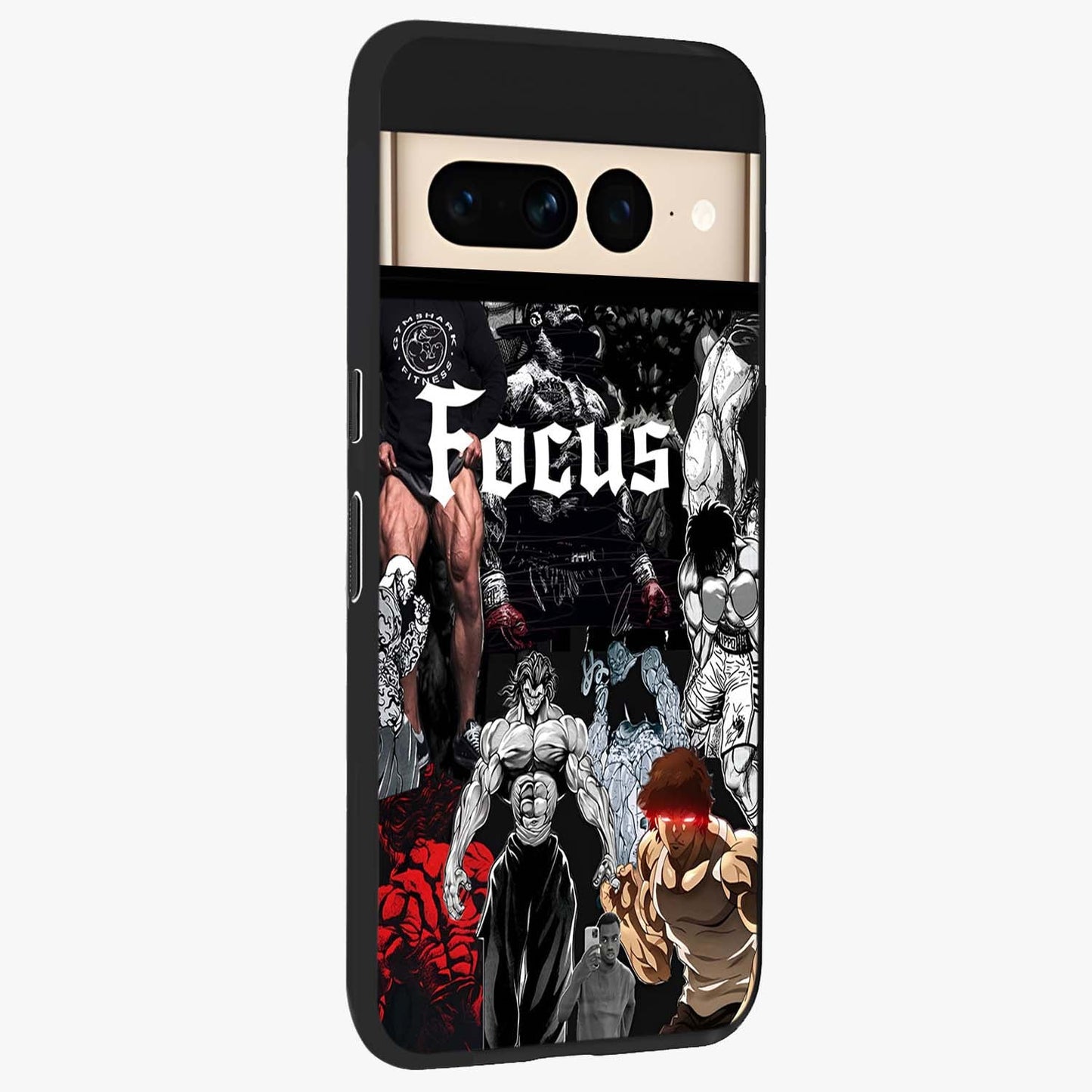 Relentless Power Focus Glass Case upright view showcasing strong inspirational artwork with powerful focus theme.