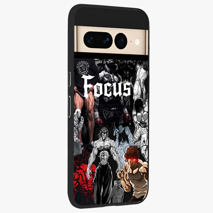 Relentless Power Focus Glass Case upright view showcasing strong inspirational artwork with powerful focus theme.