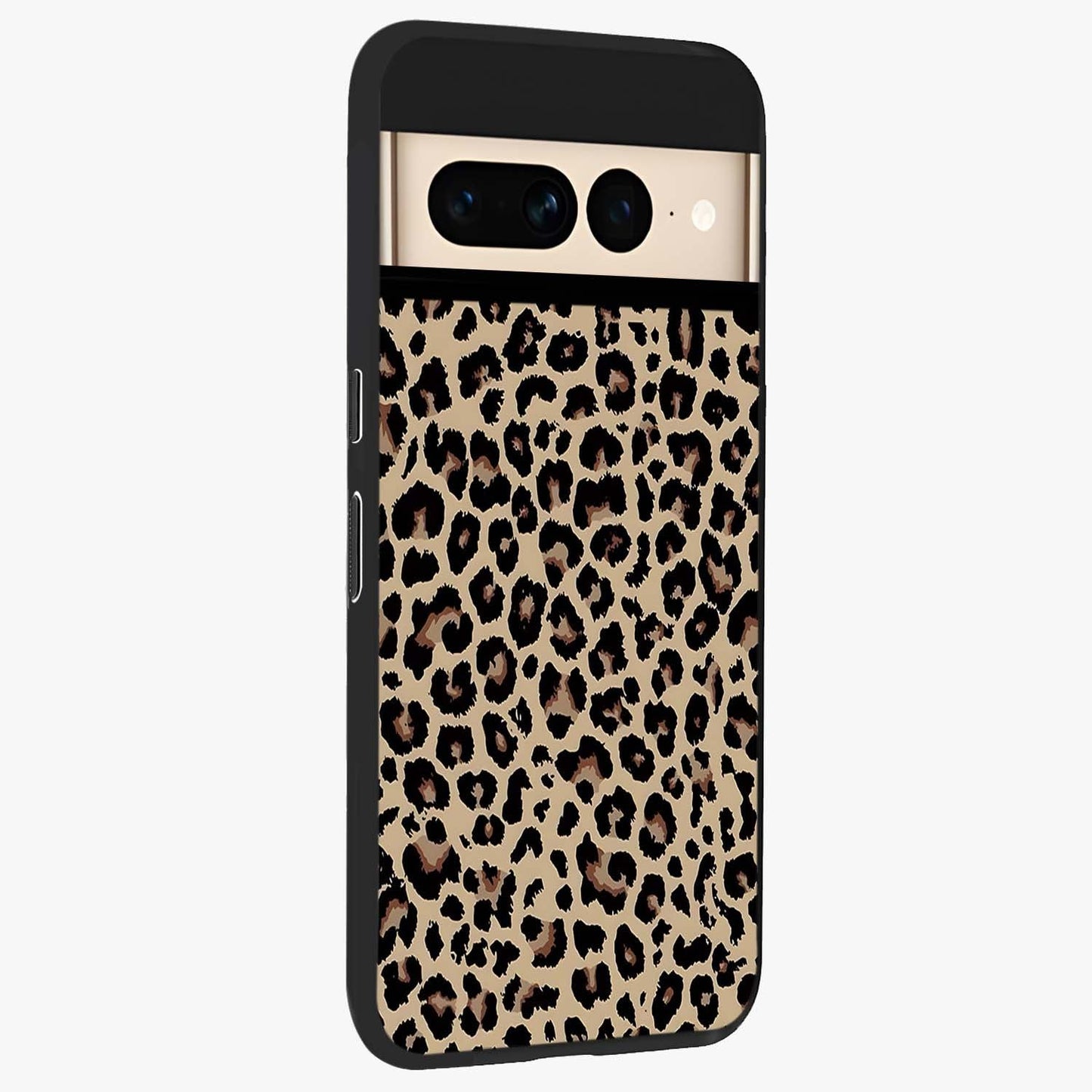 Savage Chic Pattern Glass Case upright view showcasing trendy decorative artwork with edgy fashion theme.