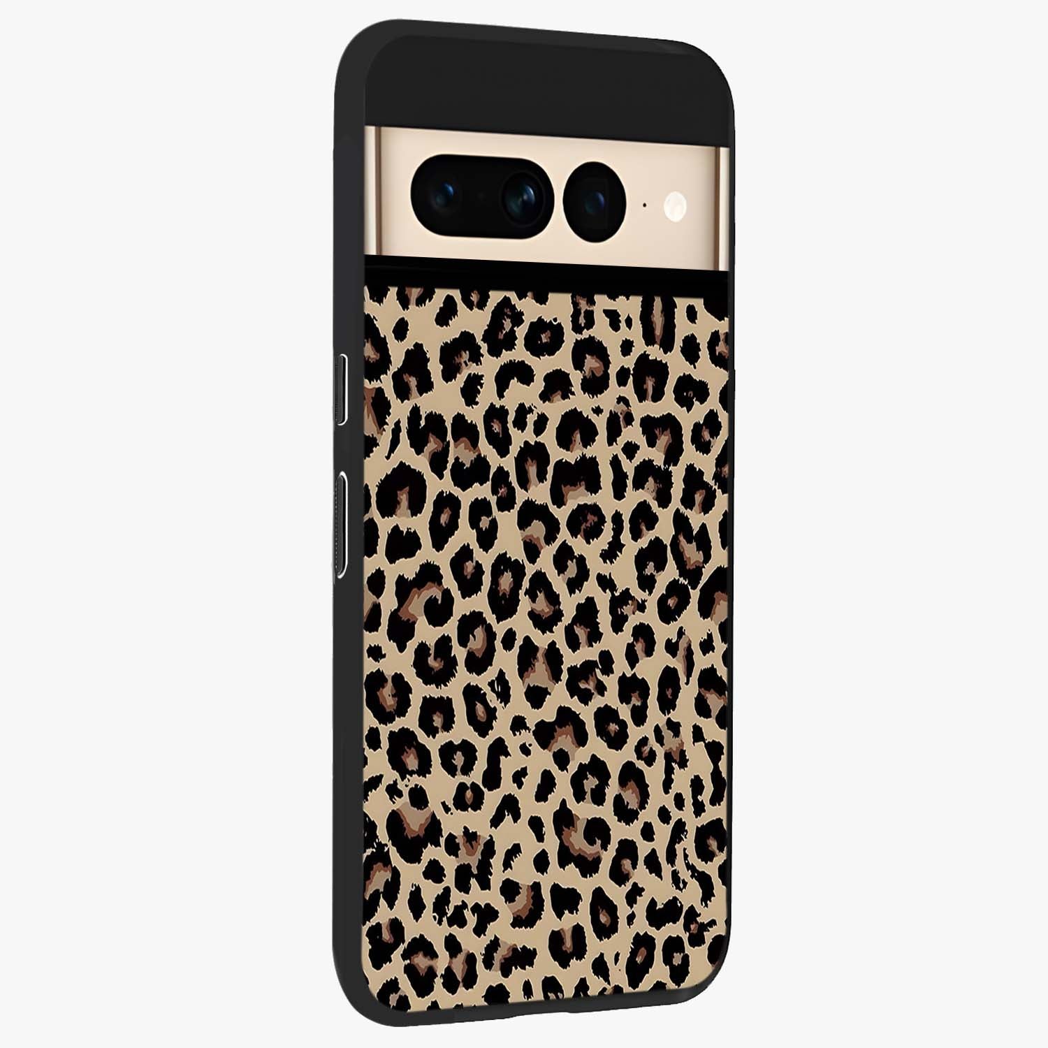 Savage Chic Pattern Glass Case upright view showcasing trendy decorative artwork with edgy fashion theme.
