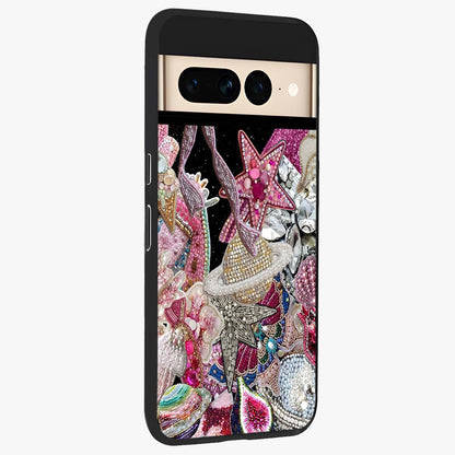 Starlit Jewel Dream Glass Case upright view showcasing radiant star inspired artwork with magical night theme.