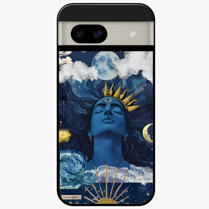 Aesthetic Lord Shiva Glass Case showing flat back view with divine Shiva artwork and glossy glass finish.