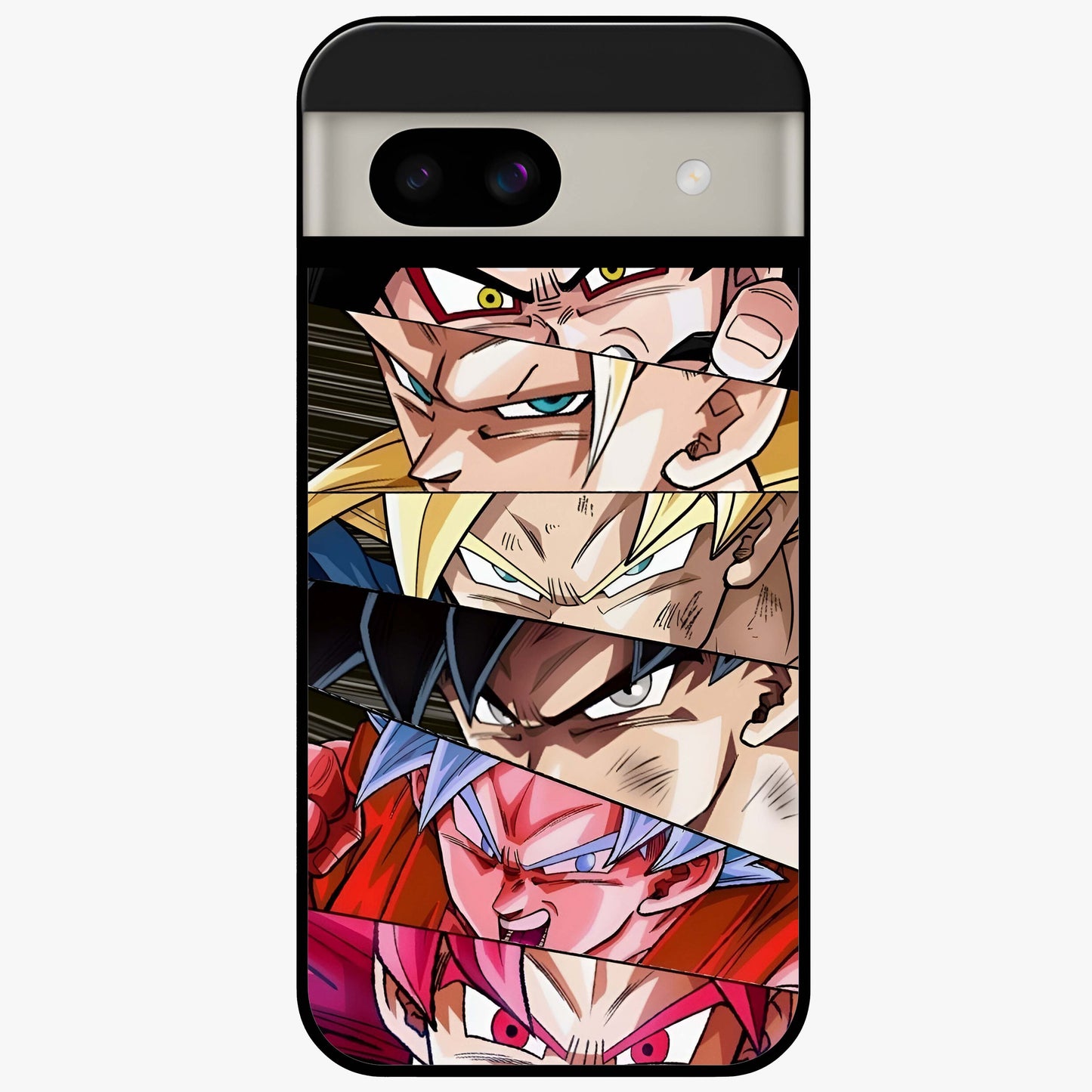 Anime Character Glass Case showing flat back view with vibrant anime artwork and glossy glass finish.