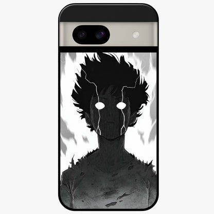 Awakened Inner Rage Glass Case showing flat back view with intense artistic artwork and glossy glass finish.
