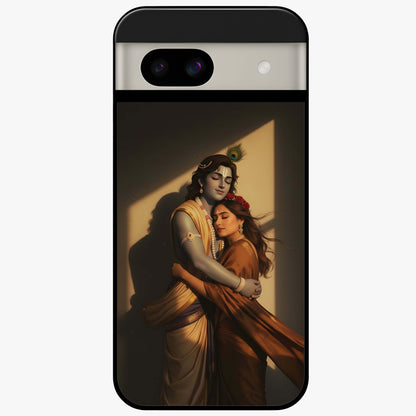 Divine Eternal Love Glass Case showing flat back view with spiritual love themed artwork and glossy glass finish.