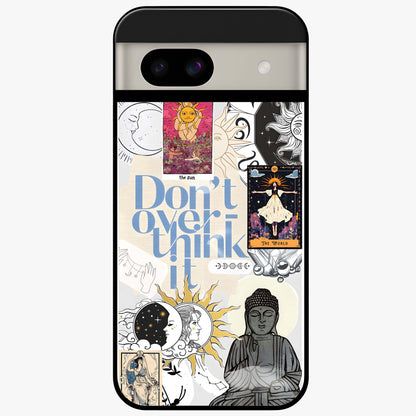 Ethereal Thoughts Glass Case showing flat back view with dreamy artistic artwork and glossy glass finish.