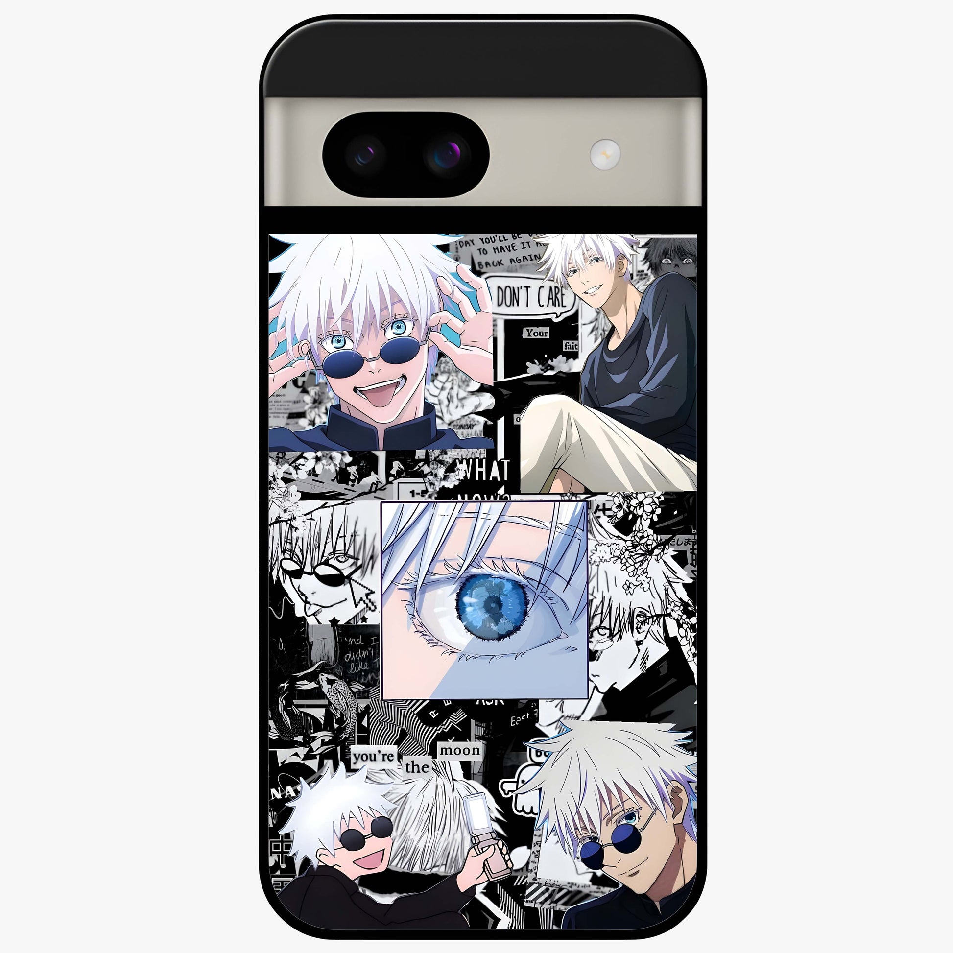 Infinity Sorcerer Chaos Glass Case showing flat back view with mystical sorcerer themed artwork and glossy glass finish.