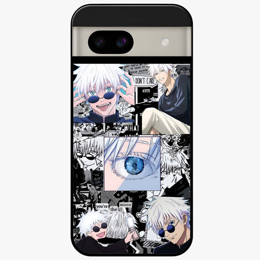 Infinity Sorcerer Chaos Glass Case showing flat back view with mystical sorcerer themed artwork and glossy glass finish.