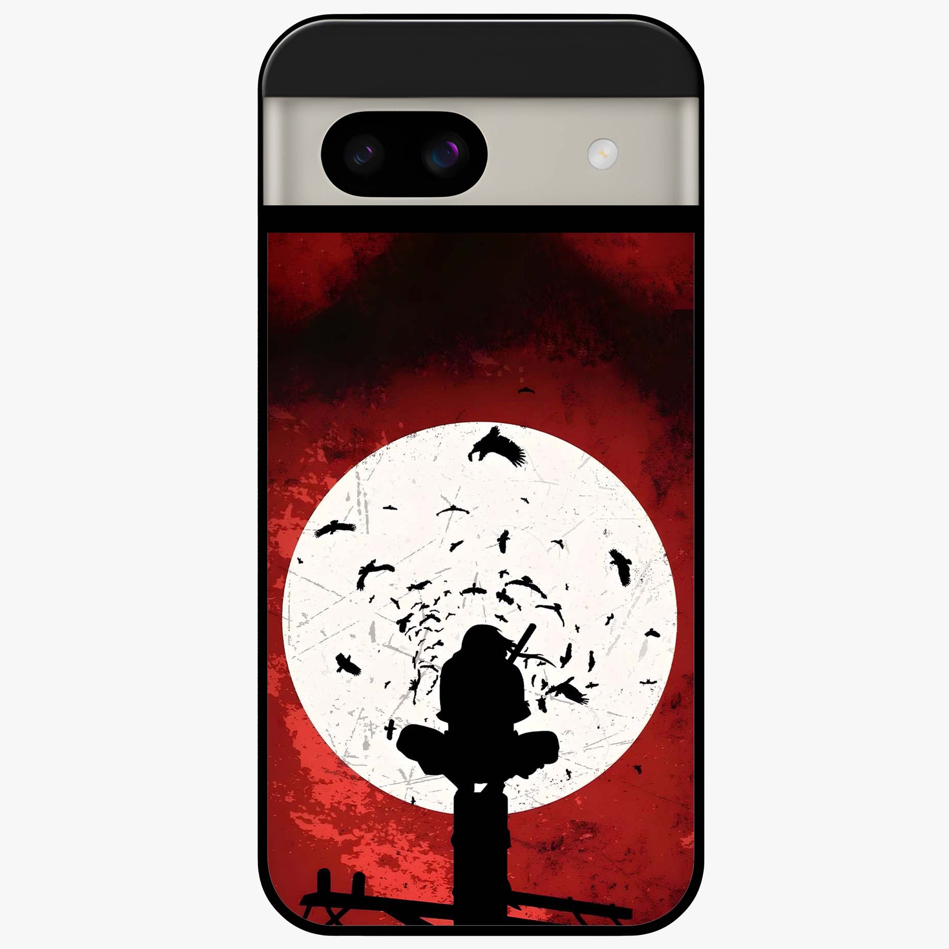 Itachi Limited Edition Naruto Anime Glass Case showing flat back view with iconic anime character artwork and glossy glass finish.