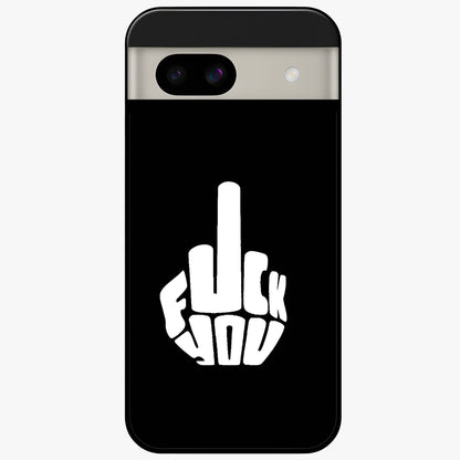 Rebel Mode On Glass Case showing flat back view with bold rebellious typography artwork and glossy glass finish.