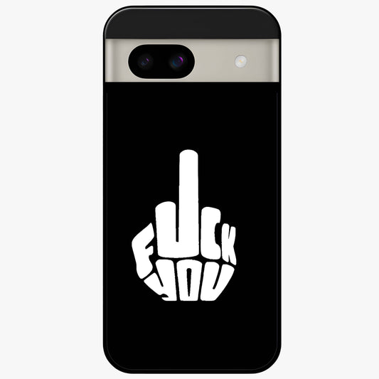 Rebel Mode On Glass Case showing flat back view with bold rebellious typography artwork and glossy glass finish.