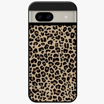 Savage Chic Pattern Glass Case showing flat back view with stylish patterned artwork and glossy glass finish.