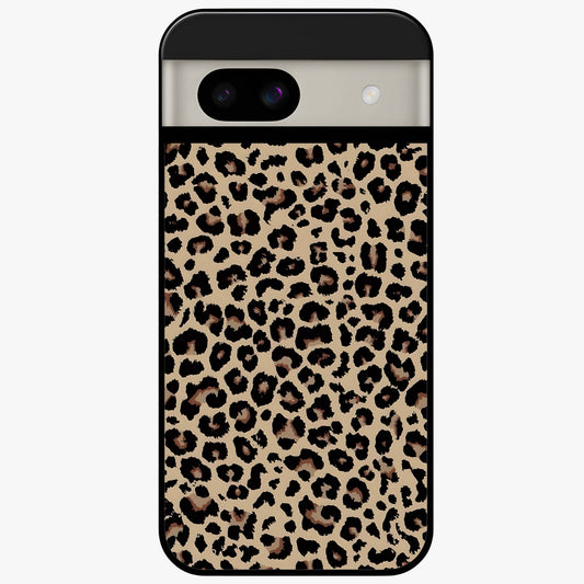 Savage Chic Pattern Glass Case showing flat back view with stylish patterned artwork and glossy glass finish.