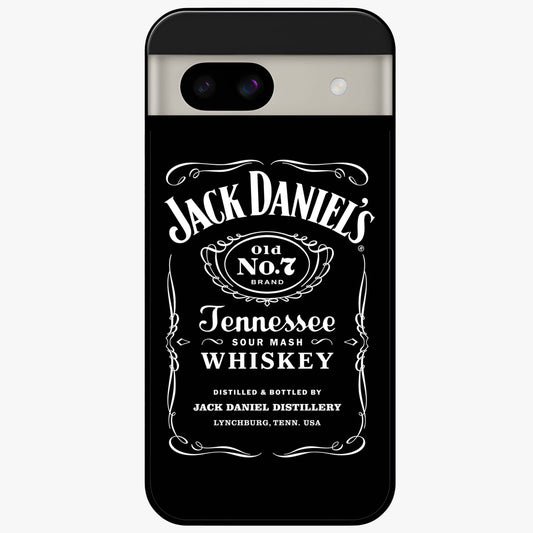 Vintage Whiskey Heritage Glass Case showing flat back view with classic whiskey inspired artwork and glossy glass finish.