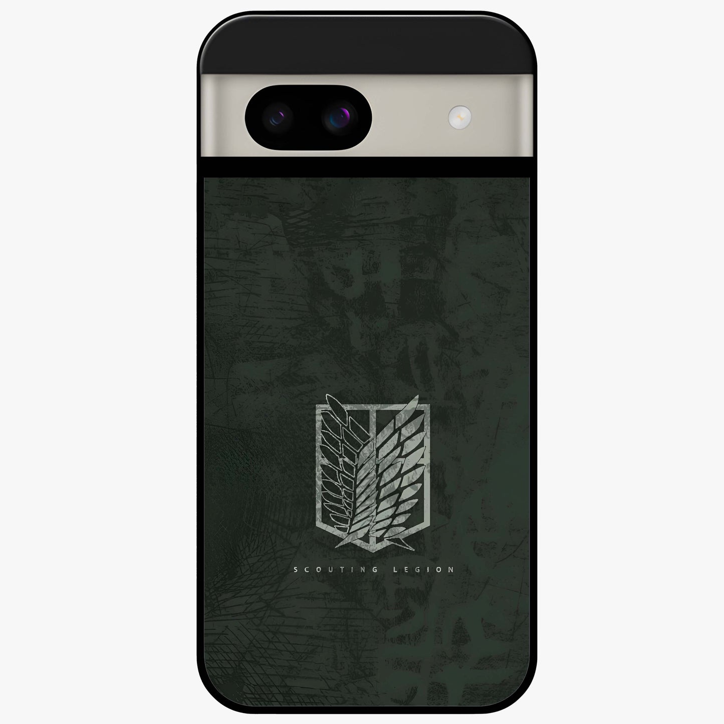 Wings Of Freedom Glass Case showing flat back view with symbolic wings artwork and glossy glass finish.