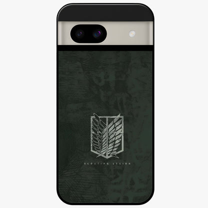 Wings Of Freedom Glass Case showing flat back view with symbolic wings artwork and glossy glass finish.