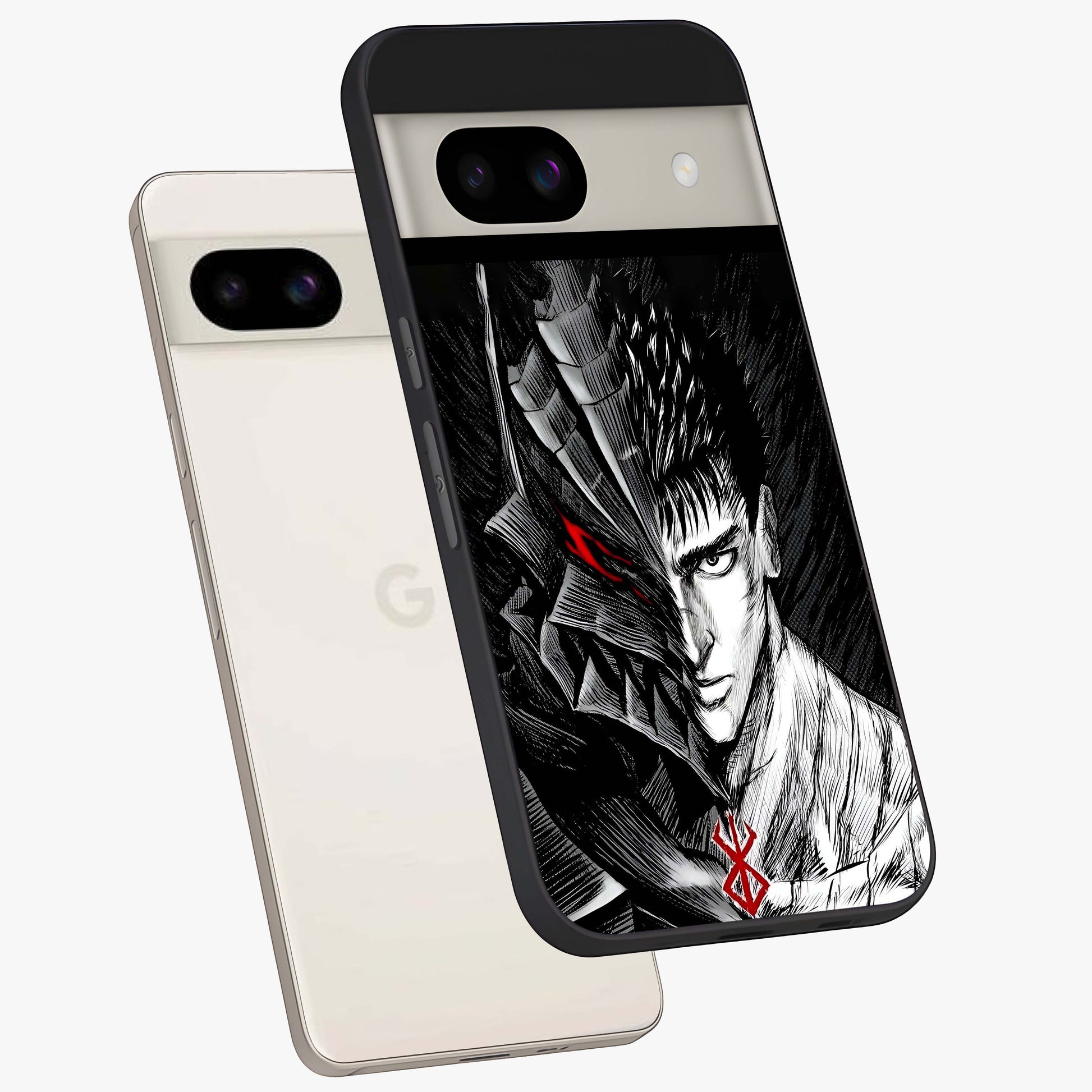 Berserker Blood Oath Glass Case displayed in angled mockup highlighting dark fantasy graphic design and powerful theme.