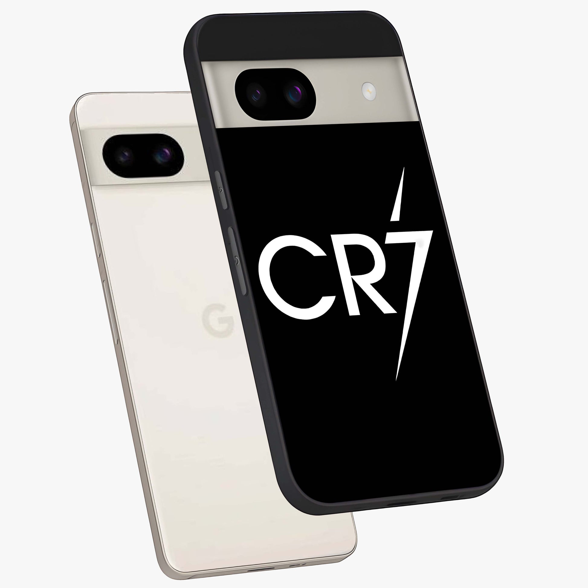 Cr7 Elite Strike Glass Case displayed in angled mockup highlighting powerful sports graphic with bold athletic theme.