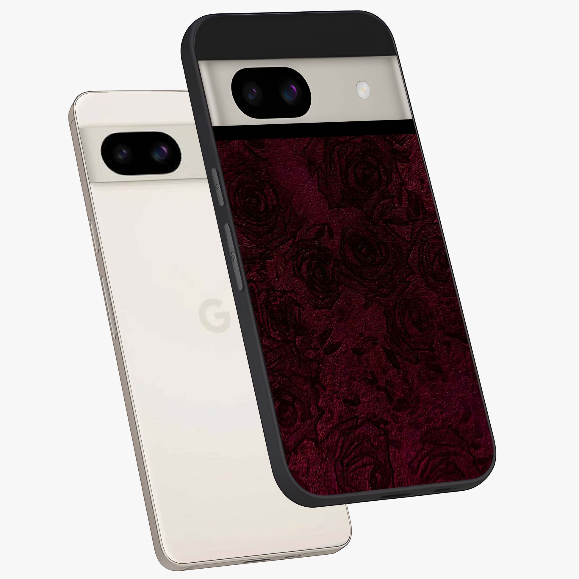 Crimson Fade Flow Glass Case displayed in angled mockup highlighting smooth gradient design with modern aesthetic style.