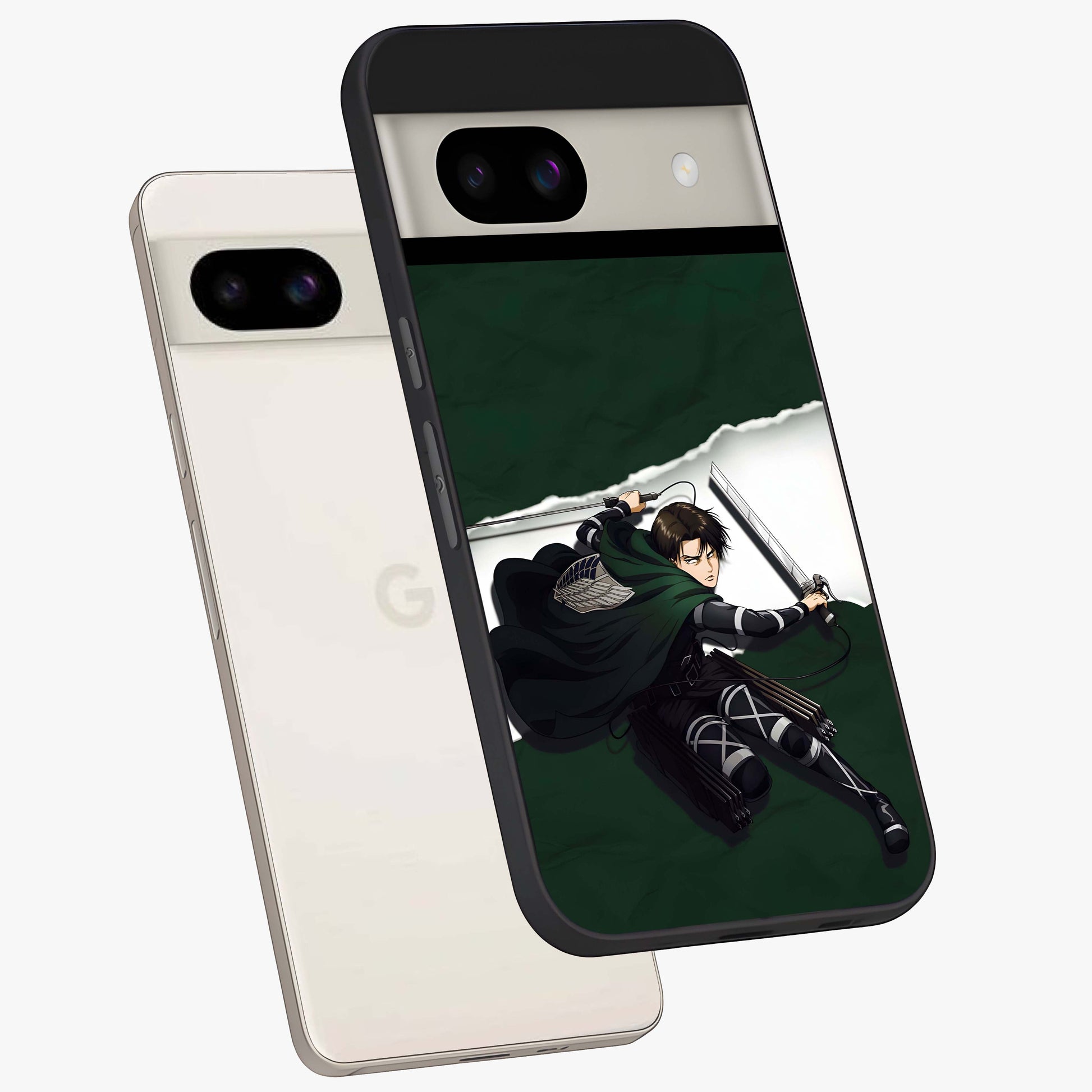 Emerald War Vanguard Glass Case displayed in angled mockup highlighting intense battle inspired design with emerald tone aesthetic.