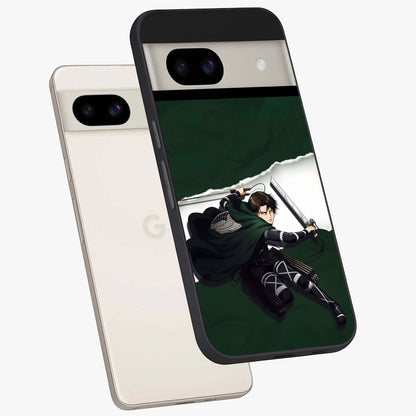 Emerald War Vanguard Glass Case displayed in angled mockup highlighting intense battle inspired design with emerald tone aesthetic.