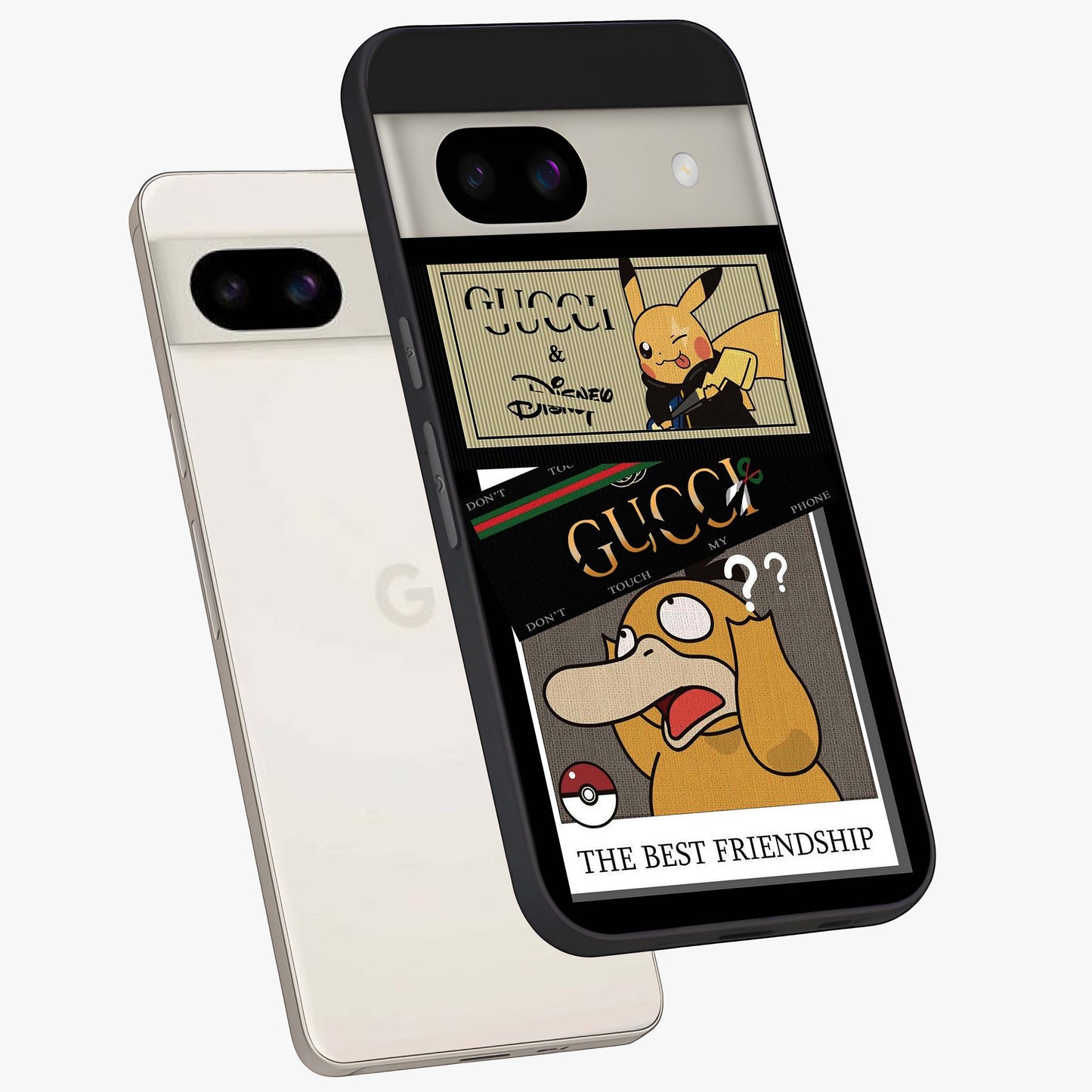 Gucci Play Mashup Glass Case displayed in angled mockup highlighting stylish fashion mashup design with bold aesthetic.
