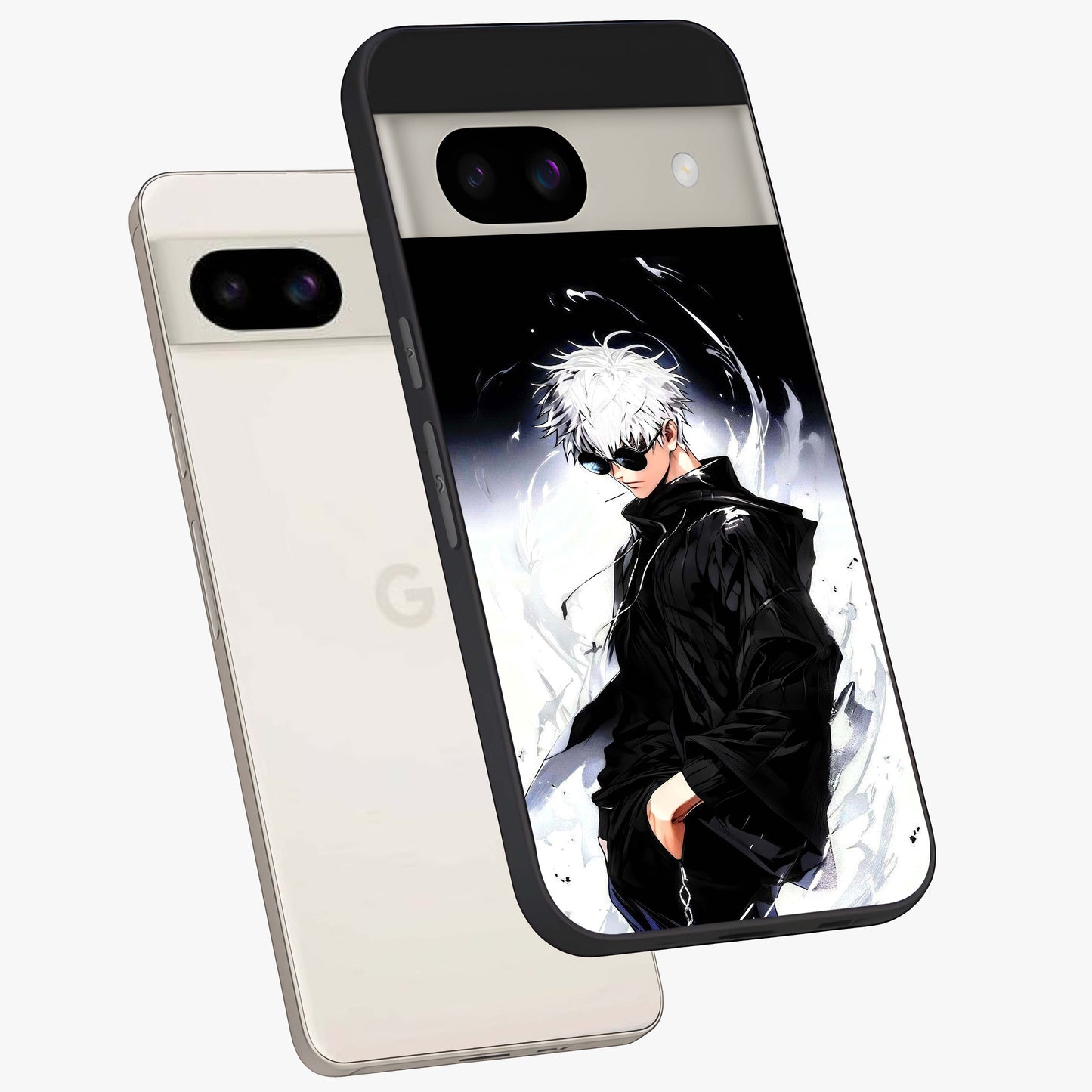 Limitless Shadow King Glass Case displayed in angled mockup highlighting dramatic dark hero design with intense aesthetic.
