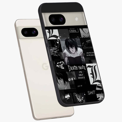 Midnight Chaos Mind Glass Case displayed in angled mockup highlighting chaotic artistic design with dramatic midnight aesthetic.