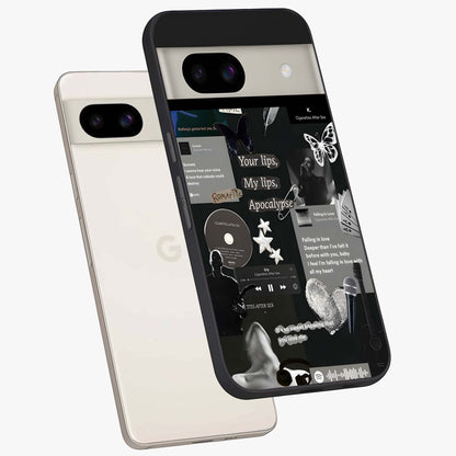 Midnight Love Echo Glass Case displayed in angled mockup highlighting elegant love inspired design with deep aesthetic style.