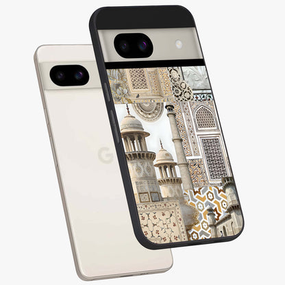 Mughal Marble Legacy Glass Case displayed in angled mockup highlighting elegant heritage marble artwork with royal aesthetic.