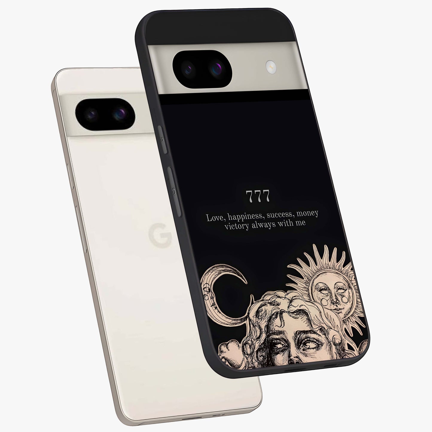 Mystic Victory Aura Glass Case displayed in angled mockup highlighting energetic aura design with bold mystical aesthetic.